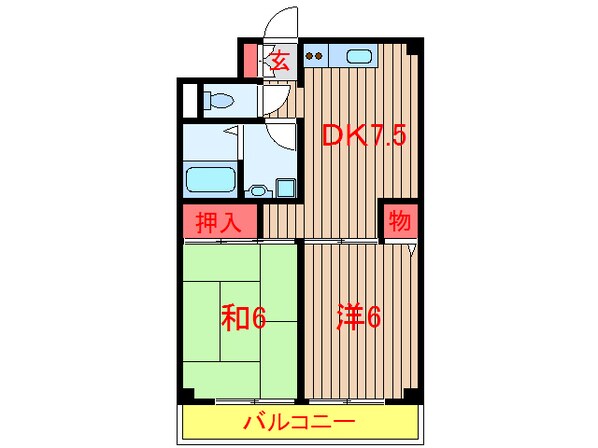 薬園台駅 徒歩3分 4階の物件間取画像